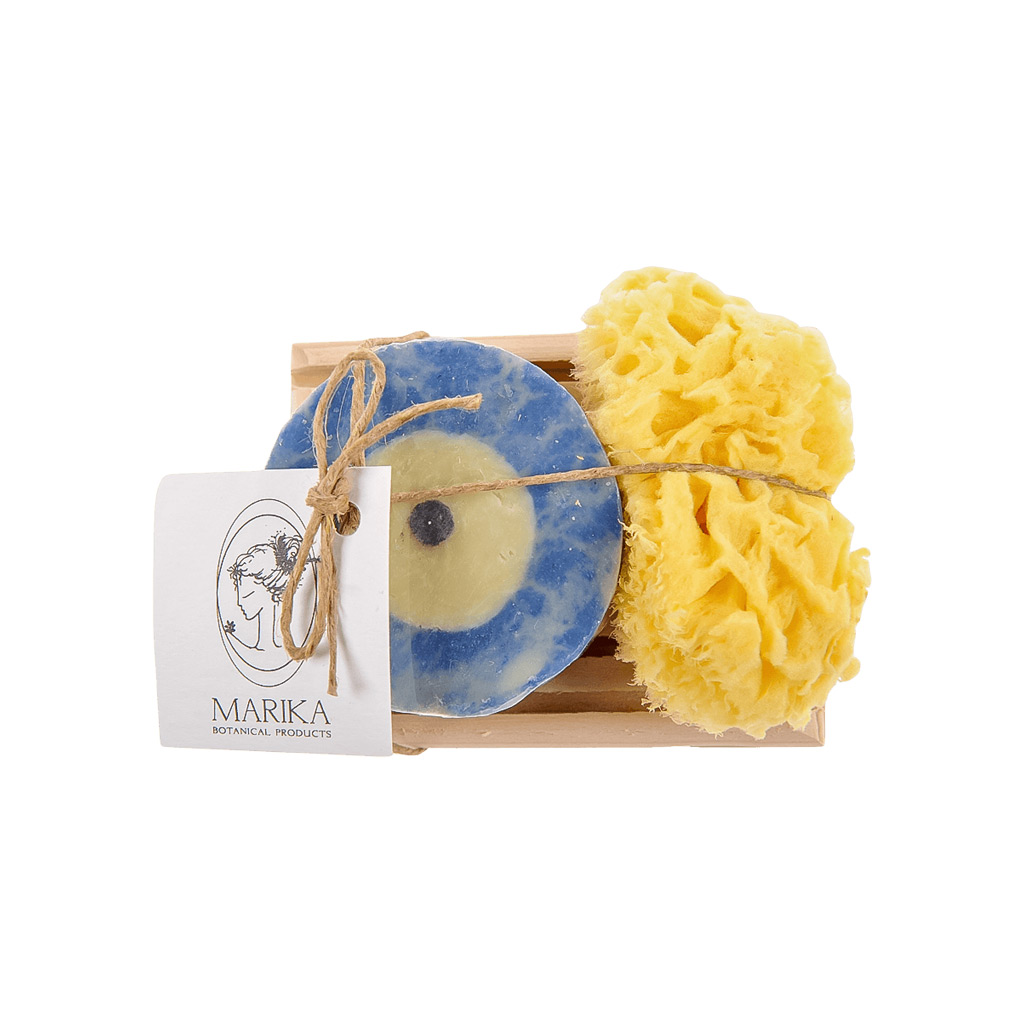 Marika Botanicals Μάτι Σαπούνι Μικρό & Θαλασσινό Σφουγγάρι σε Ξύλινη Θήκη