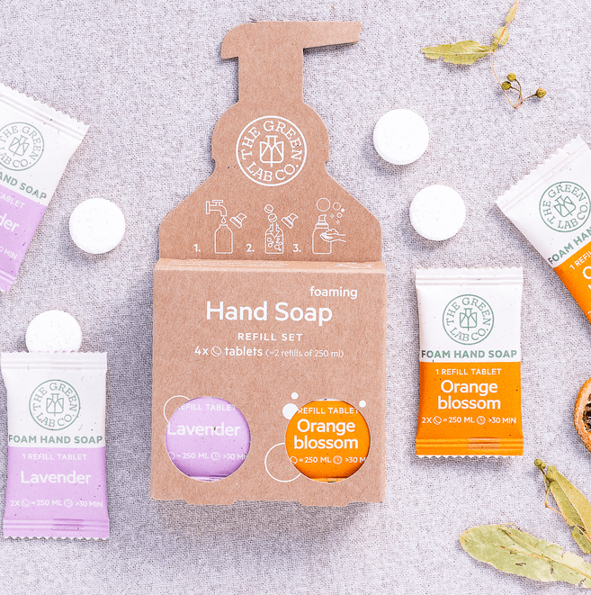 Handsoap tablets (set of 2X Orange Blossom and 2X Lavender) Handsoap tablets (set of 2X Orange Blossom and 2X Lavender)