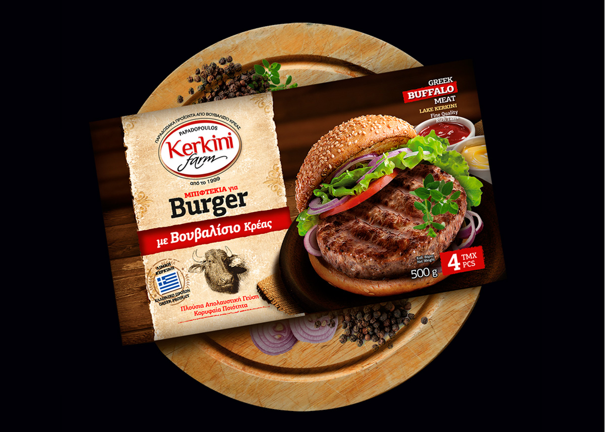 KERKINI FARM - Burger με Βουβαλίσιο Κρέας 500gr