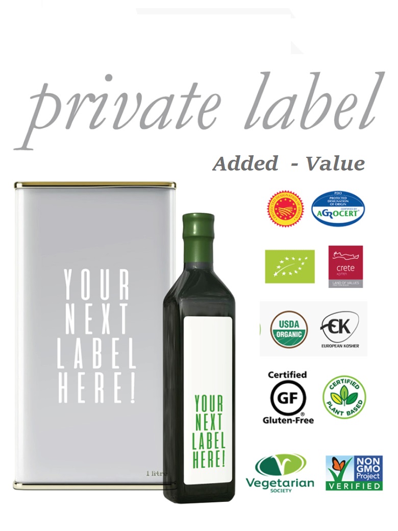 Εξαιρετικό Παρθένο Ελαιόλαδο Κρήτης  Ιδιωτικής σας ετικέτας
