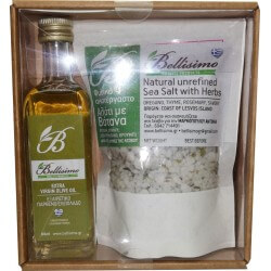 Gift Package Olive oil - natural salt - herbs