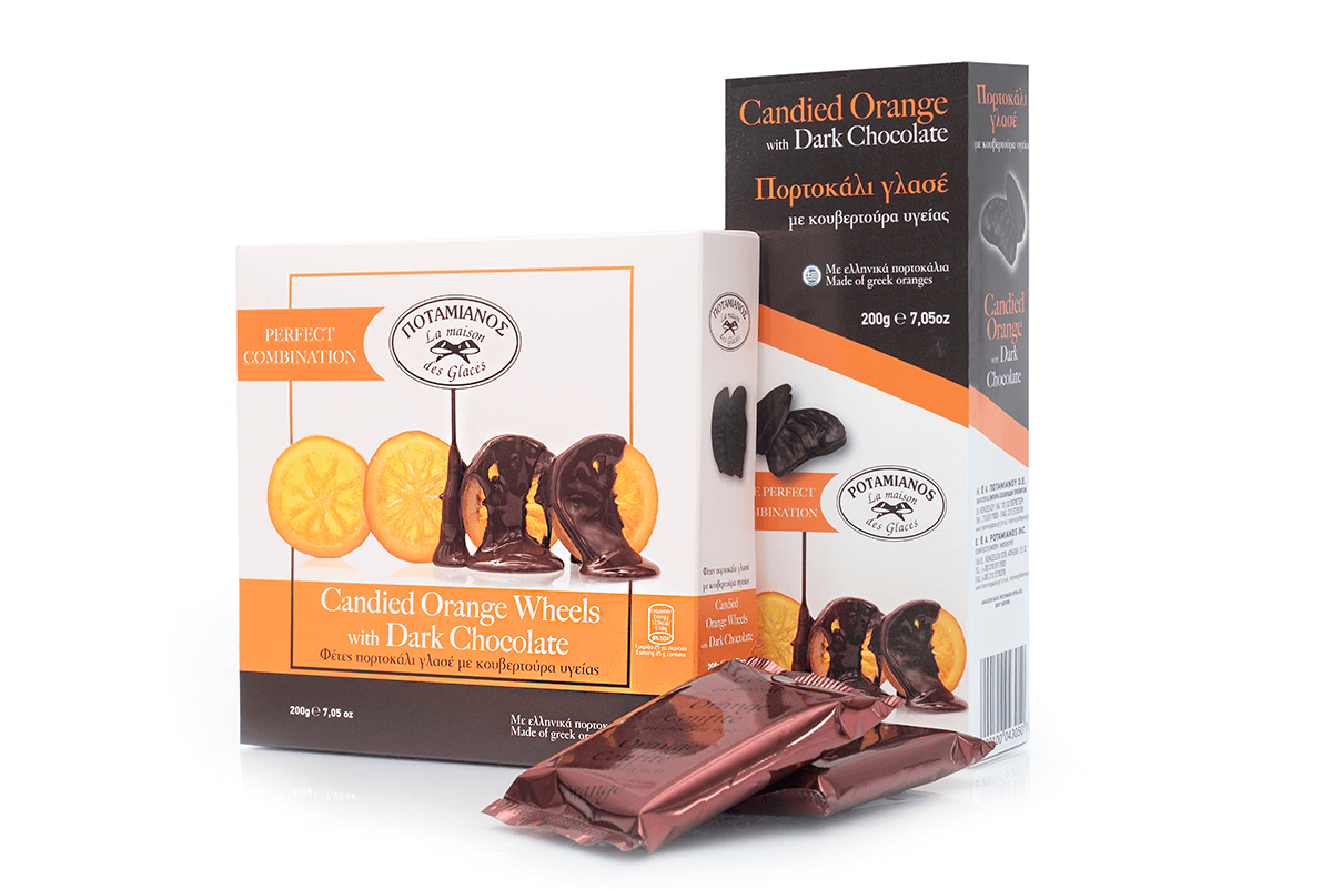 CANDIED ORANGE WITH DARK CHOCO BOX 200 GR