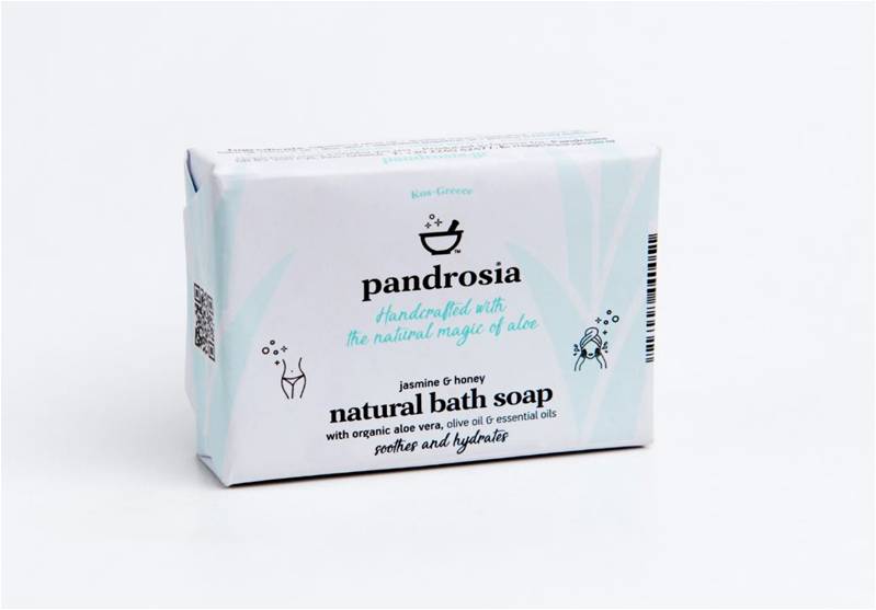 Natural face & body soap with organic aloe vera