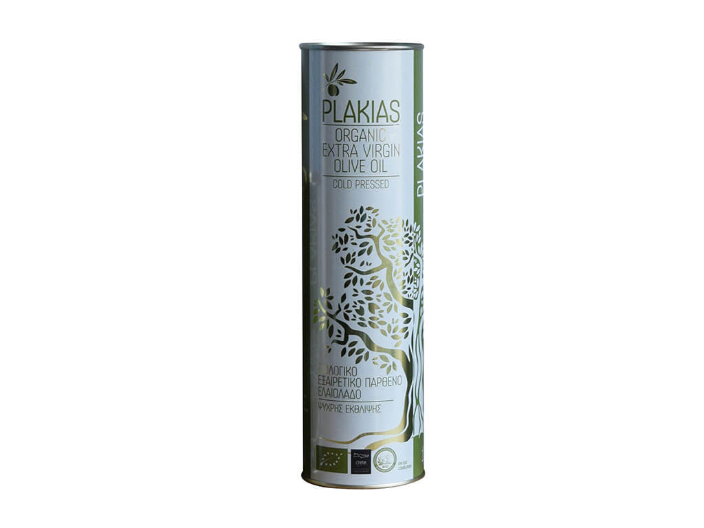 PLAKIAS OLIVE OIL ORGANIC EXTRA VIRGIN 1L