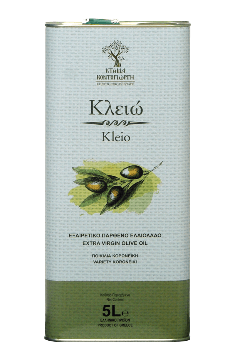 Εξαιρετικό Παρθένο Ελαιόλαδο "Κλειώ", ποικιλίας Κορωνέικης Αχαϊας, Δοχείο 5LT