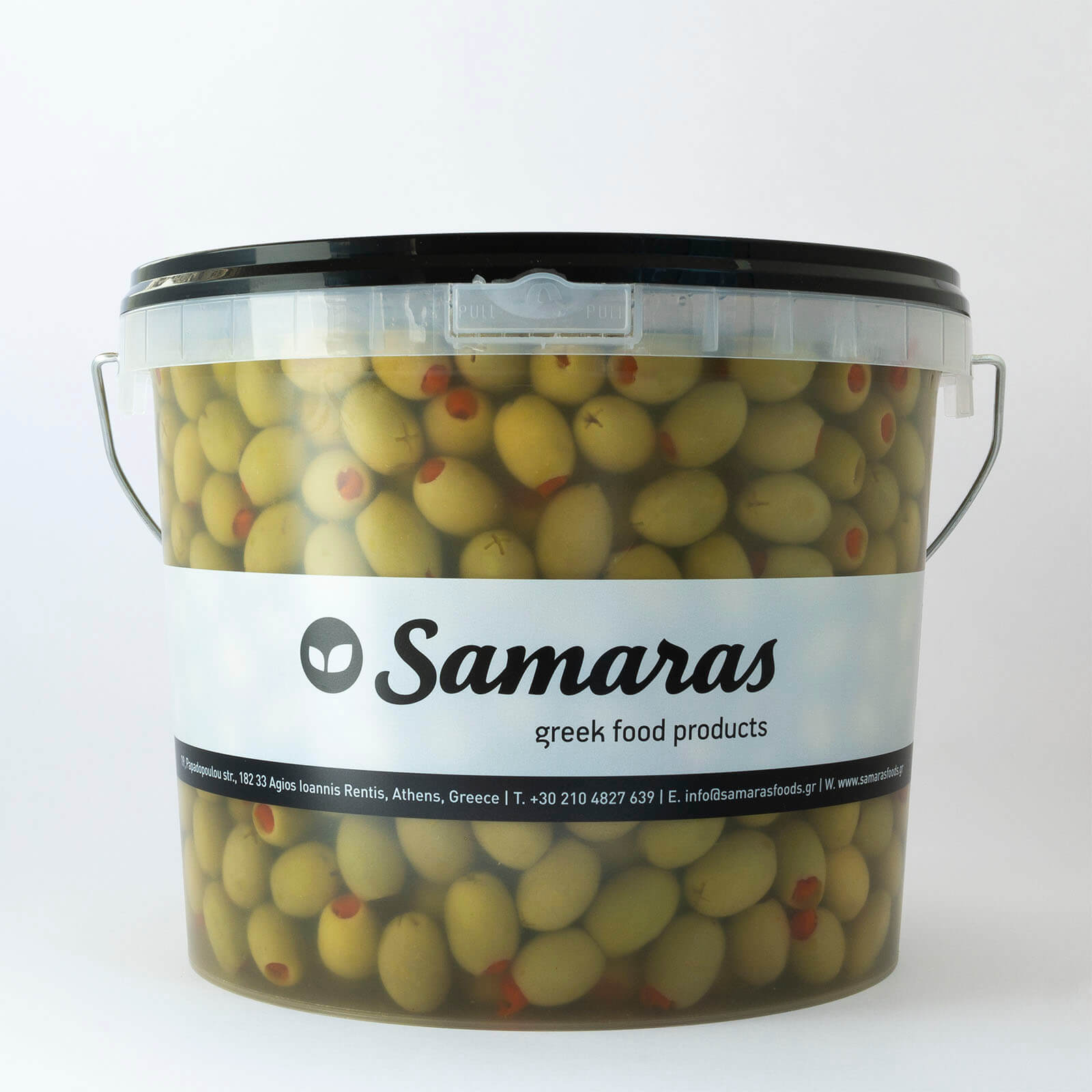 Γεμιστές Ελιές με Πάστα Πιπεριάς σε συσκευασία horeca