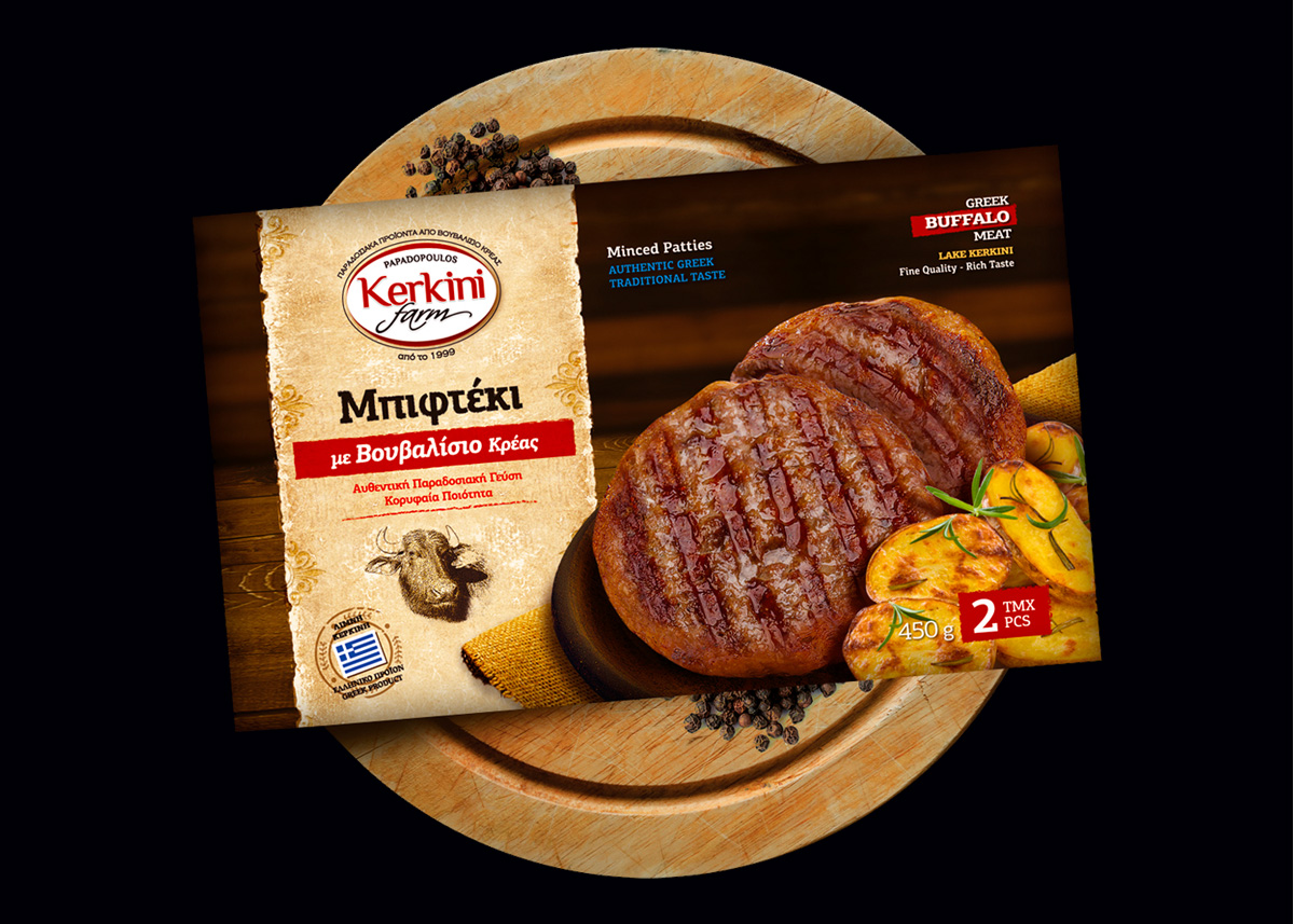 KERKINI FARM - Μπιφτέκια με Βουβαλίσιο Κρέας 450gr