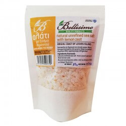 Φυσικό ακατέργαστο θαλασσινό αλάτι με ξύσμα λεμονιού (150gr)