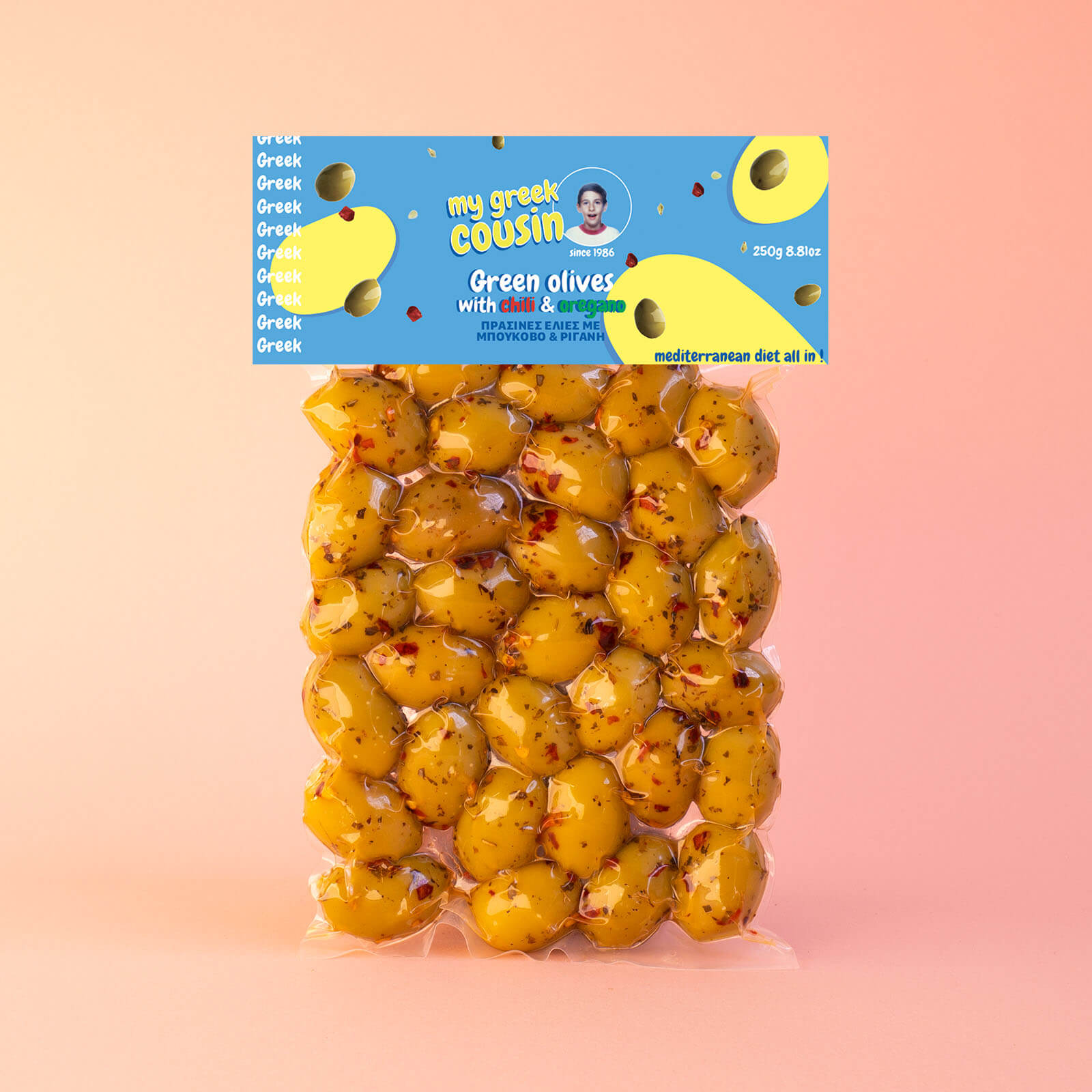 Χαλκιδικής Ελιές με μπούκοβο & ρίγανη 250γρ