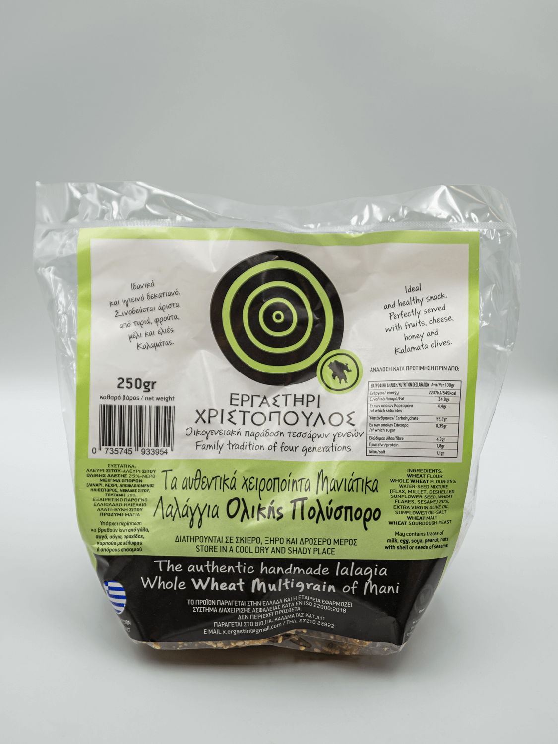 LALAGIA WHOLE WHEAT MULTIGRAIN OF MANI 250 GRM