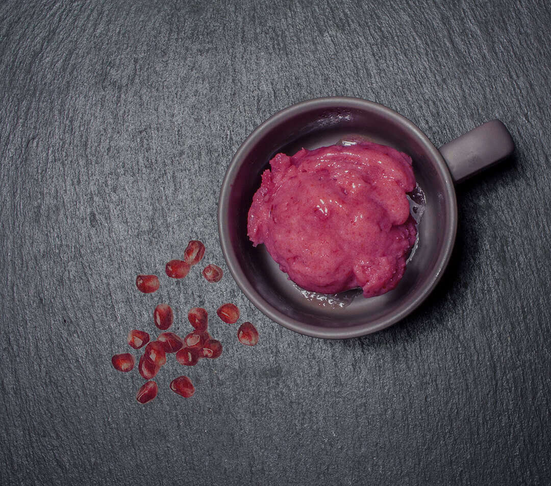 Pomegranate sorbet