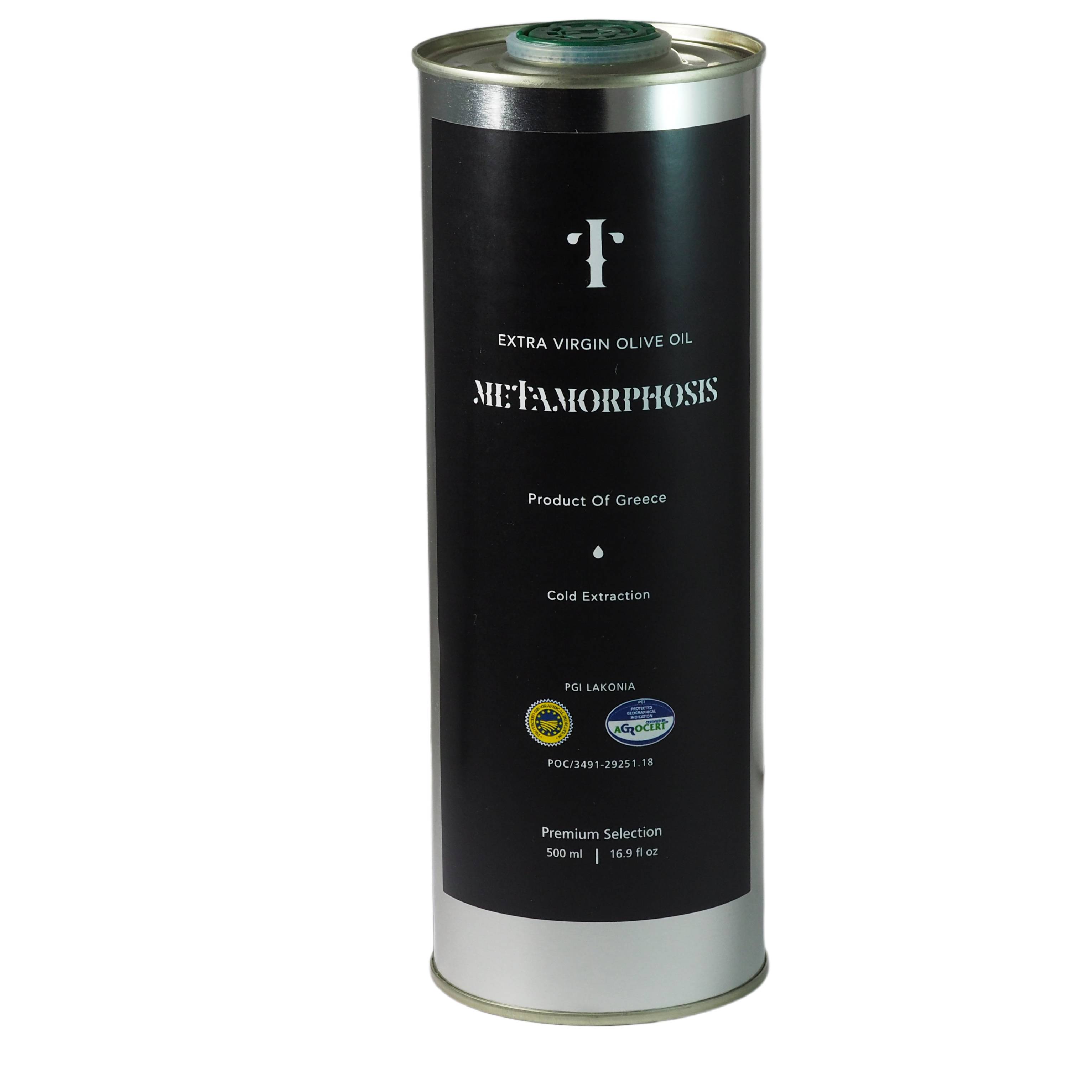 500ml Metal Bottle of Extra Virgin Olive Oil "Metamorphosis"