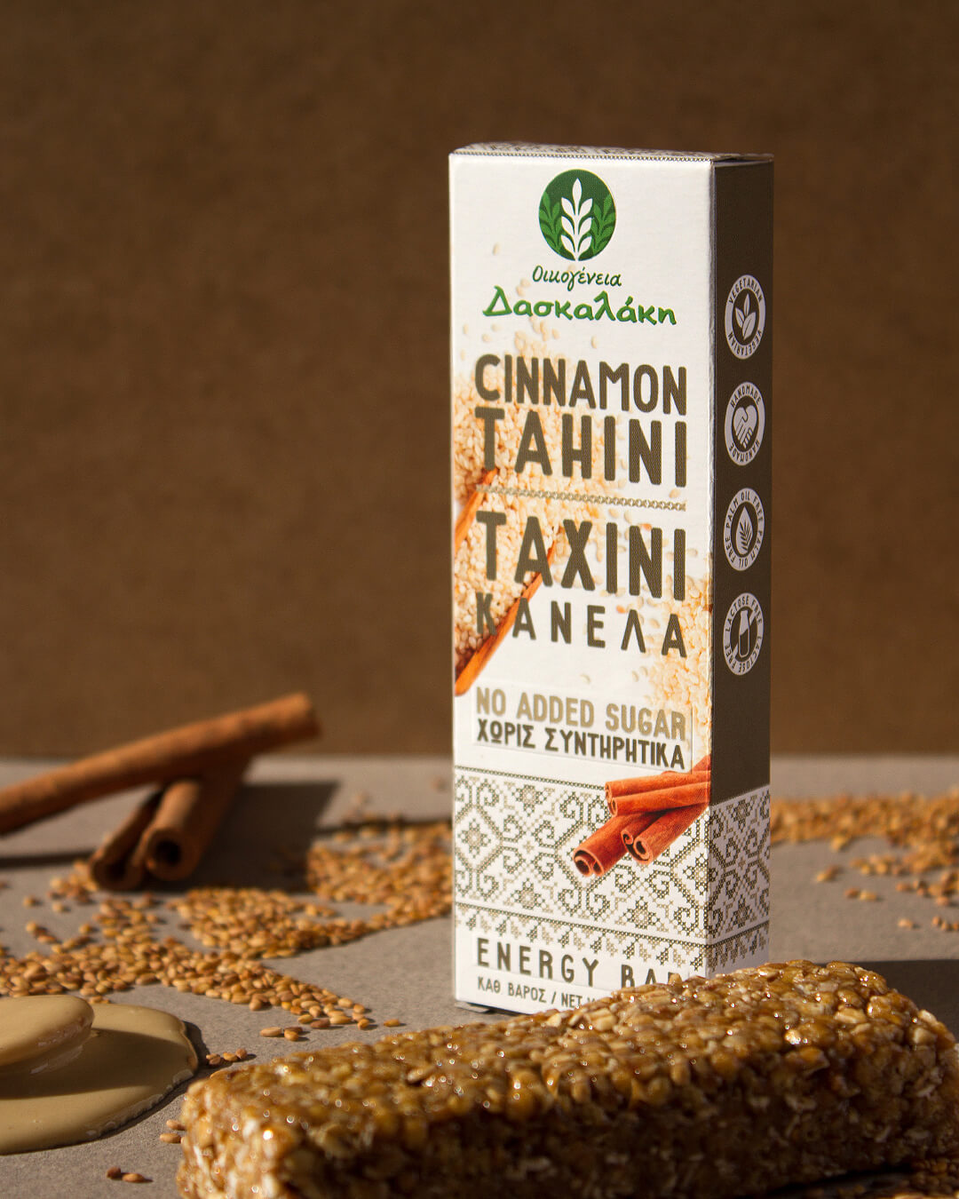 Handmade cereal bar Tahini Cinnamon