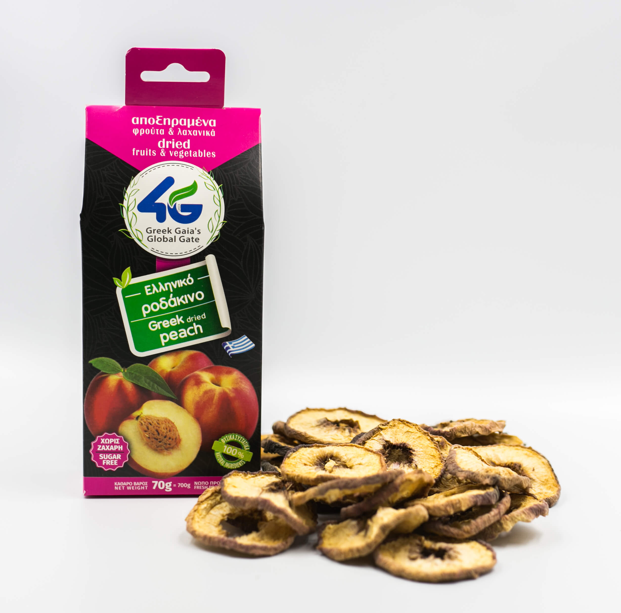 Ελληνικό αποξηραμένο ροδάκινο χωρίς ζάχαρη