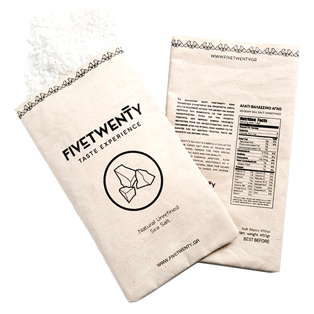 Unrefined Sea Salt 400gr for the reusable grinder (linen pouch)