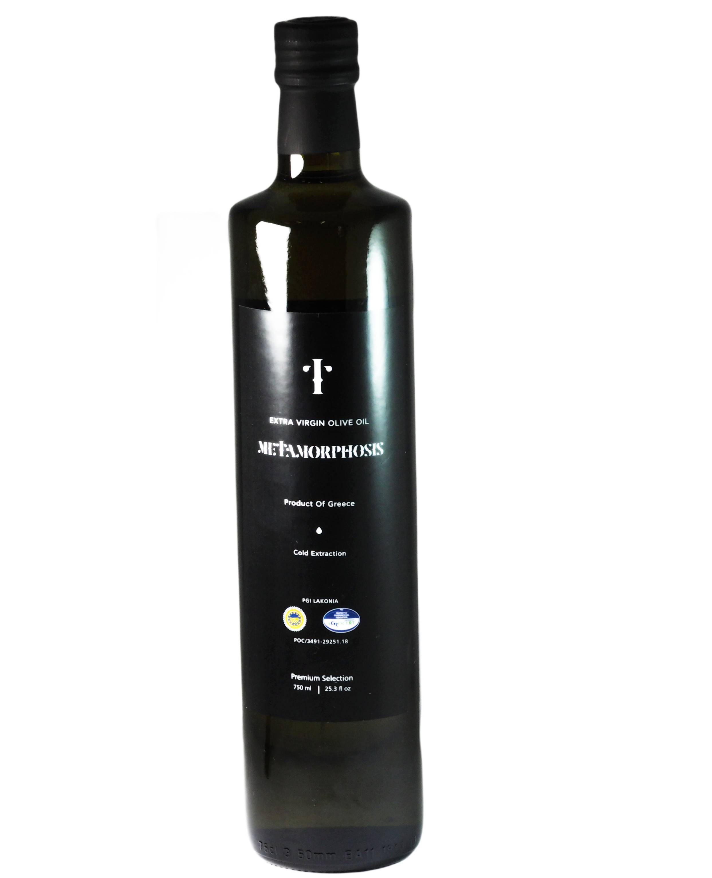 750ml Dorica Glass Bottle of Extra Virgin Olive Oil "Metamorphosis"