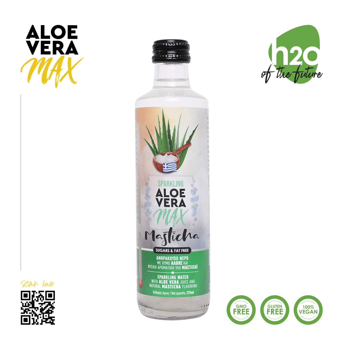 Ανθρακούχο νερό με αλόη | Γεύση μαστίχας Ανθρακούχο νερό με αλόη | Γεύση μαστίχας