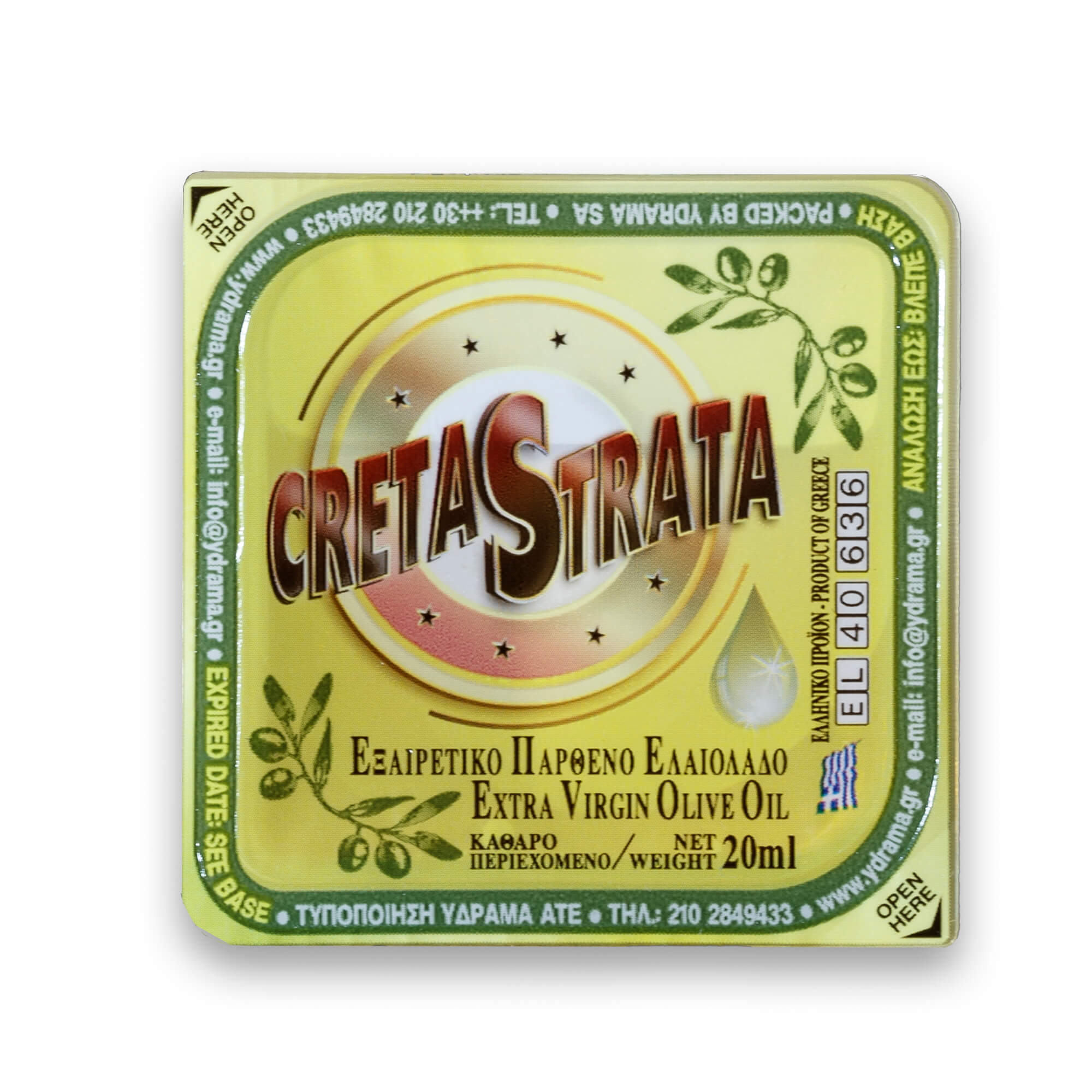 CRETASTRATA Εξαιρετικό Παρθένο Ελαιόλαδο ΠΟΠ Σητεία Λασιθίου Κρήτης / 20ml