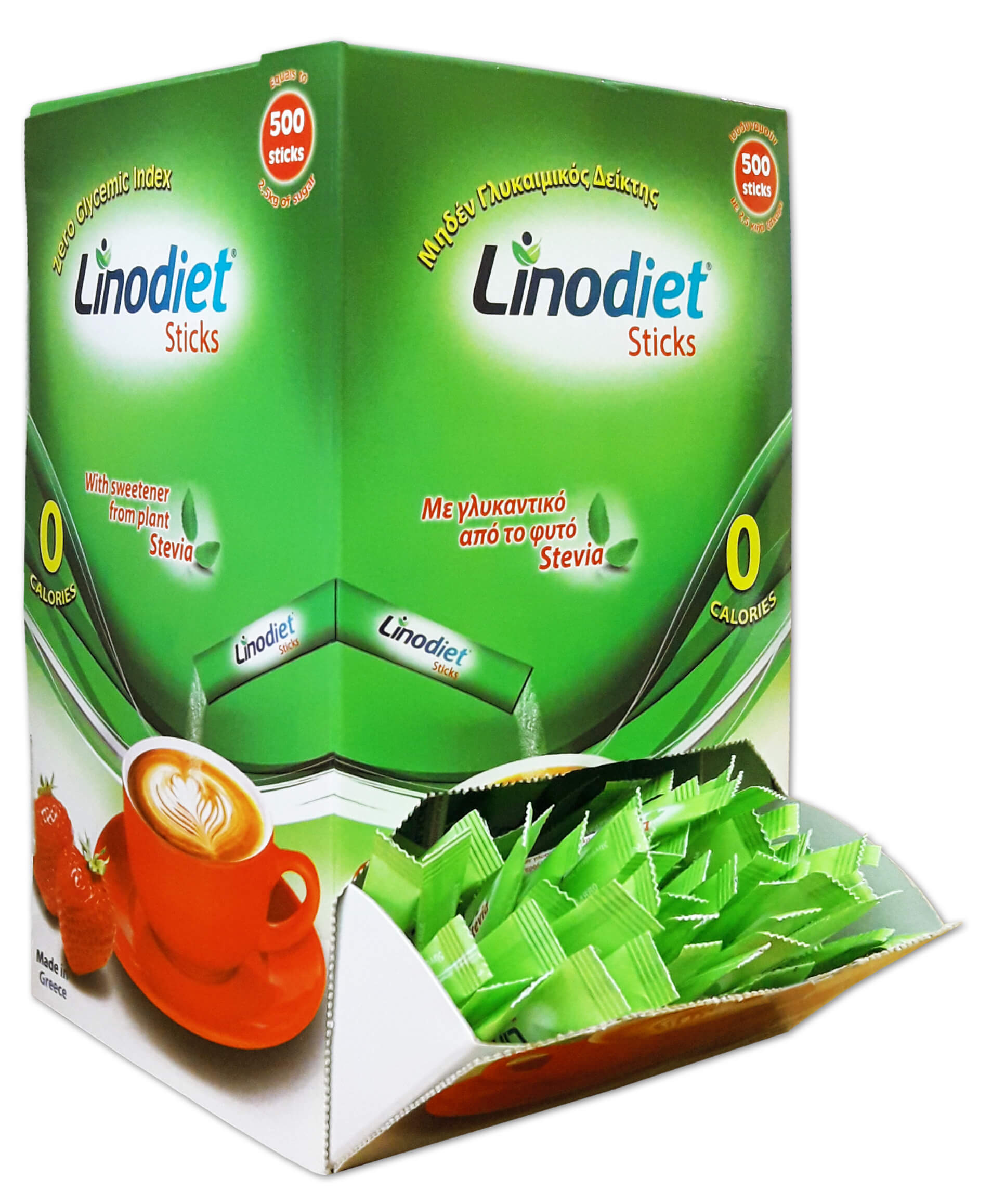 Στέβια σε Εκθετήριο 500 στικς