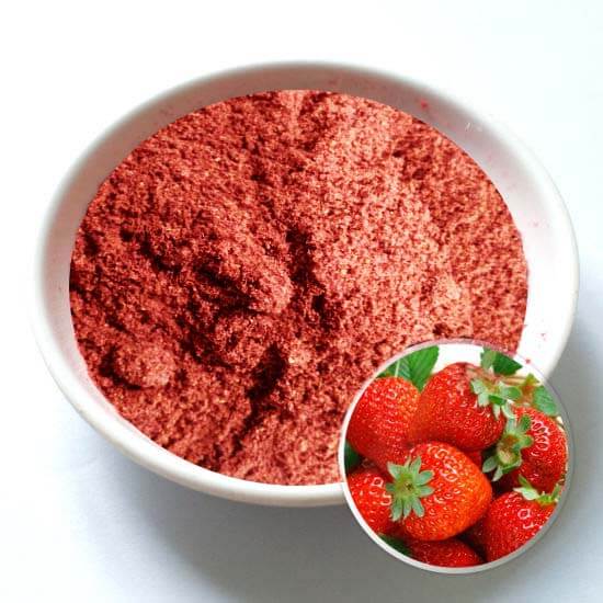 Ελληνική αποξηραμένη φράουλα σε σκόνη χωρίς ζάχαρη