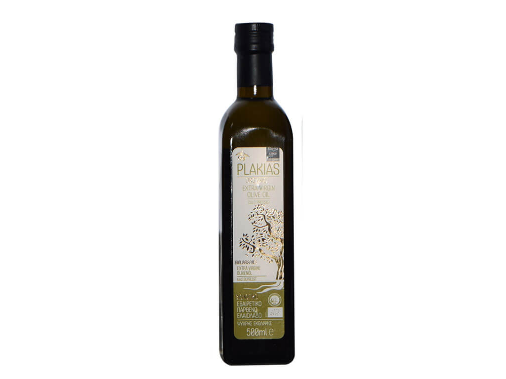 PLAKIAS OLIVE OIL ORGANIC EXTRA VIRGIN 500ml