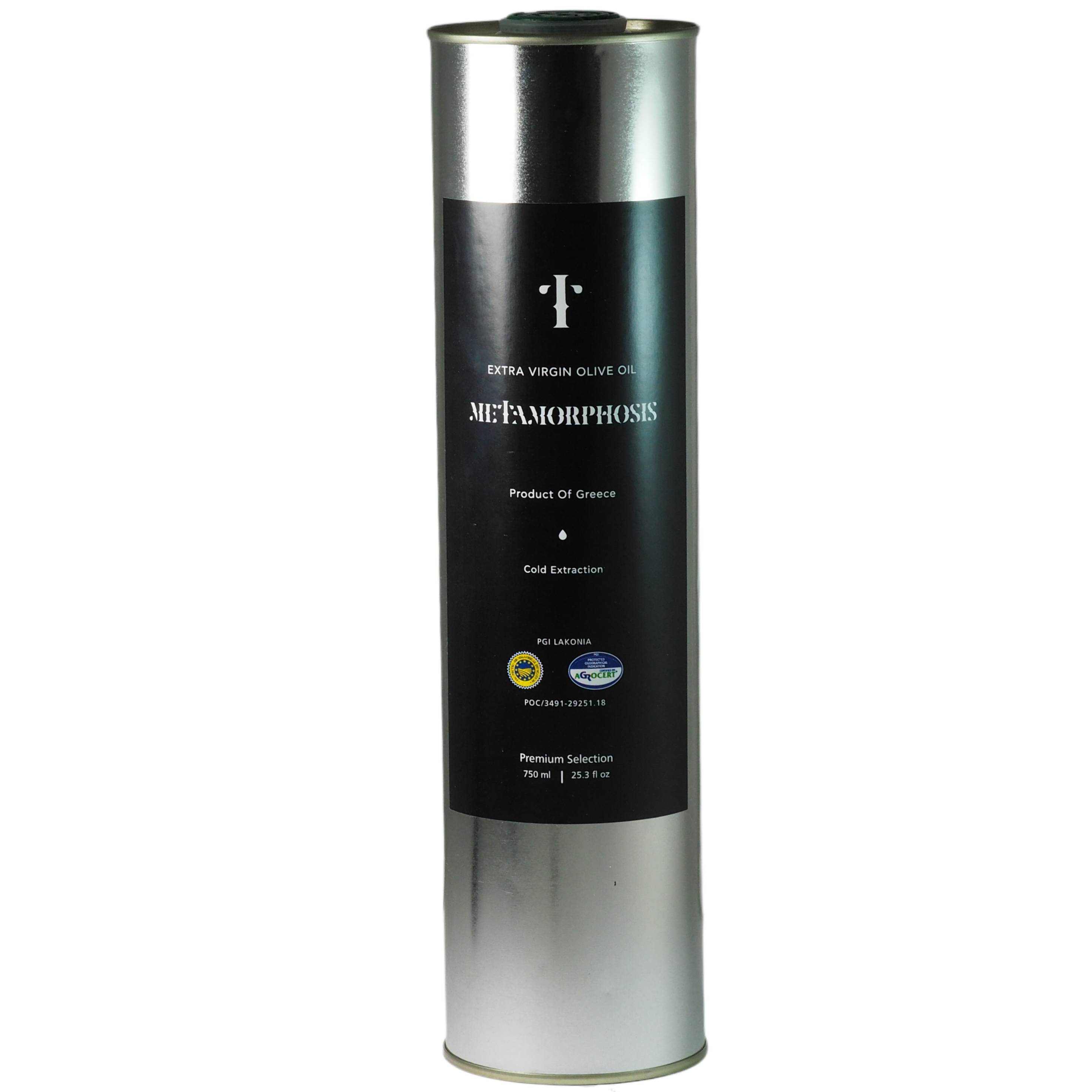 750ml Metal Bottle of Extra Virgin Olive Oil "Metamorphosis"