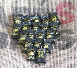 Coffee bean covered with chocolate