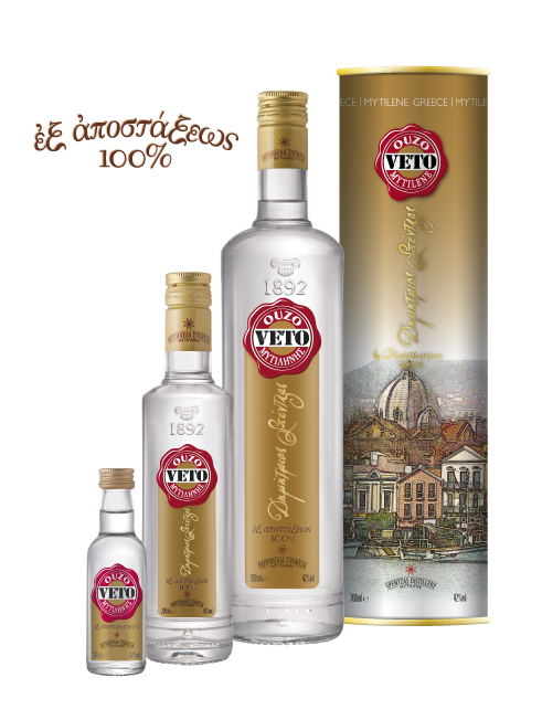Ouzo Veto Gold 42% Vol. ΑΠΟΣΤΑΓΜΑ 100%