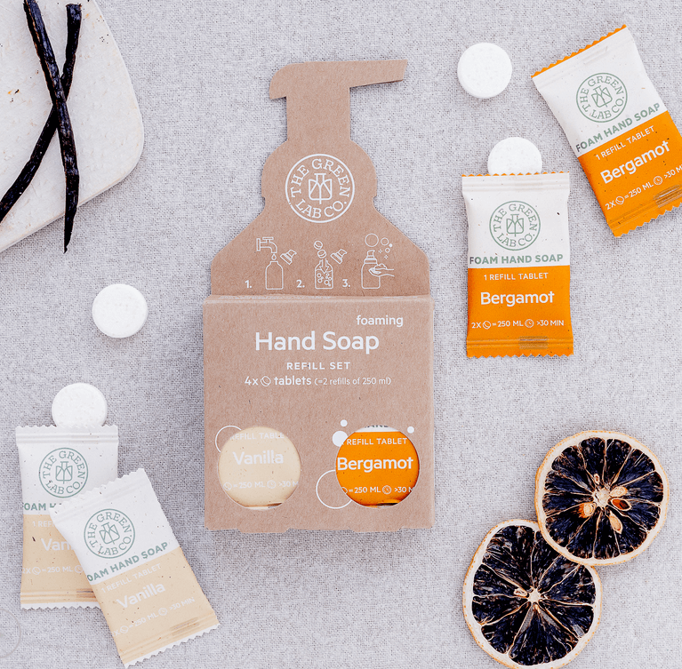 Handsoap tablets (set of 2X Vanilla and 2X Bergamot)