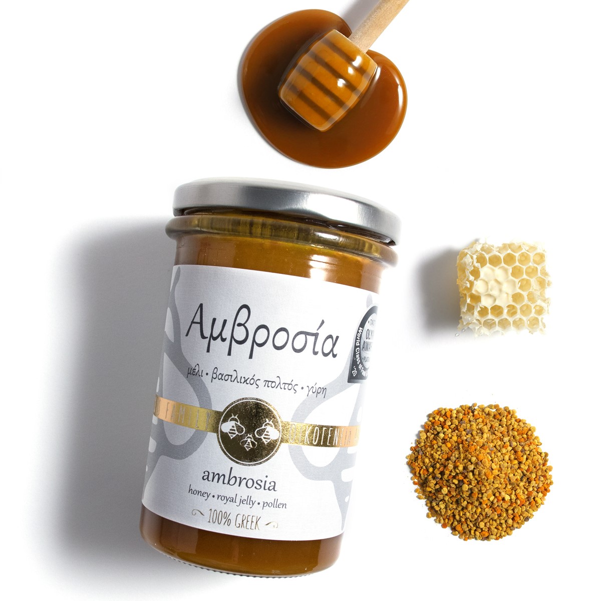 Ambrosia (honey, pollen, royal jelly)
