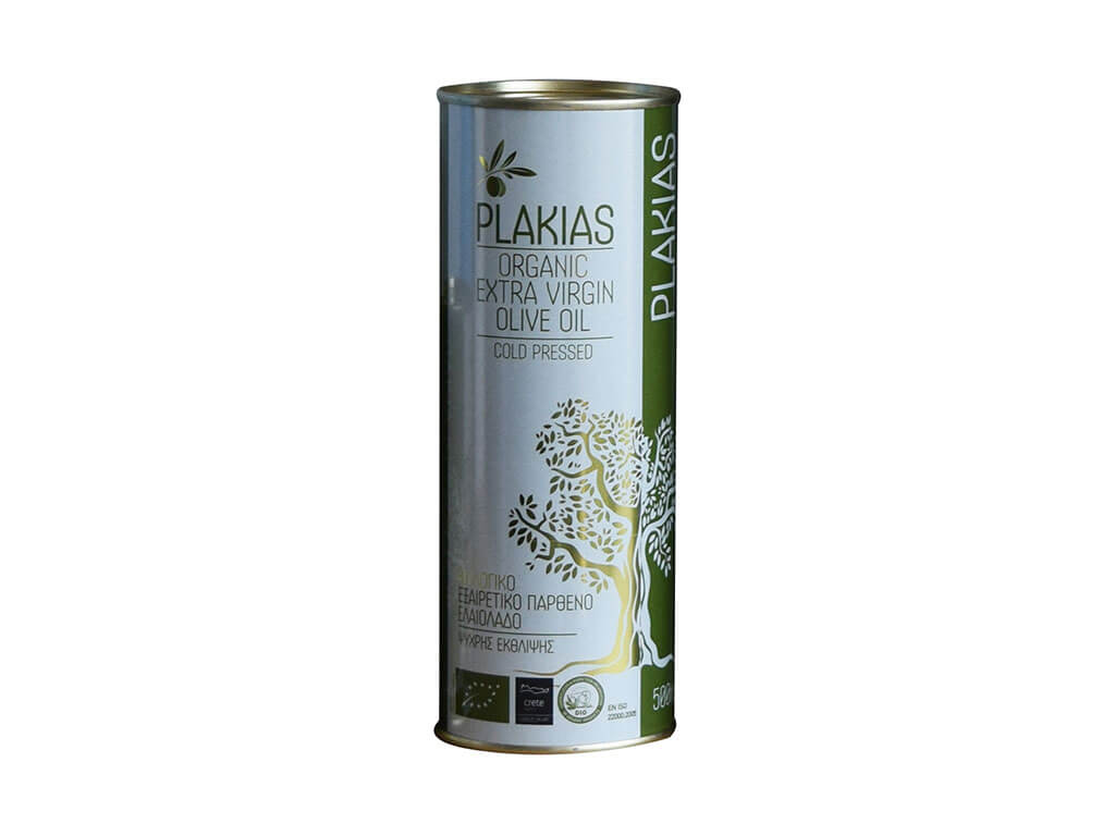 PLAKIAS OLIVE OIL ORGANIC EXTRA VIRGIN 500ml