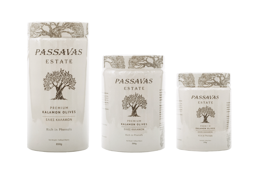 PASSAVAS ESTATE Kalamon Olives Glass container