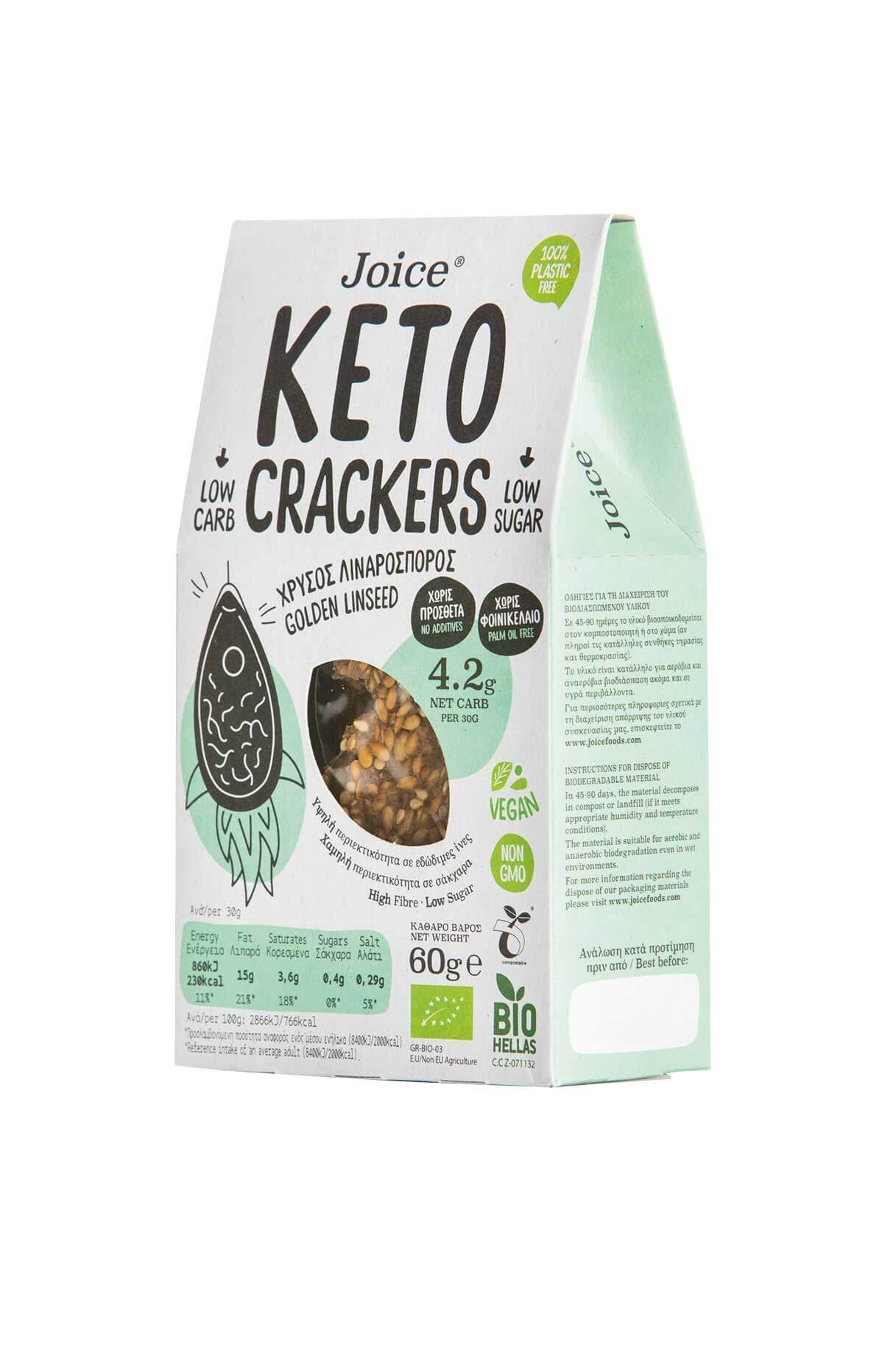 KETO KRAKER JOICE ΛΙΝΑΡΟΣΠΟΡΟΣ ΧΡΥΣΟΣ
