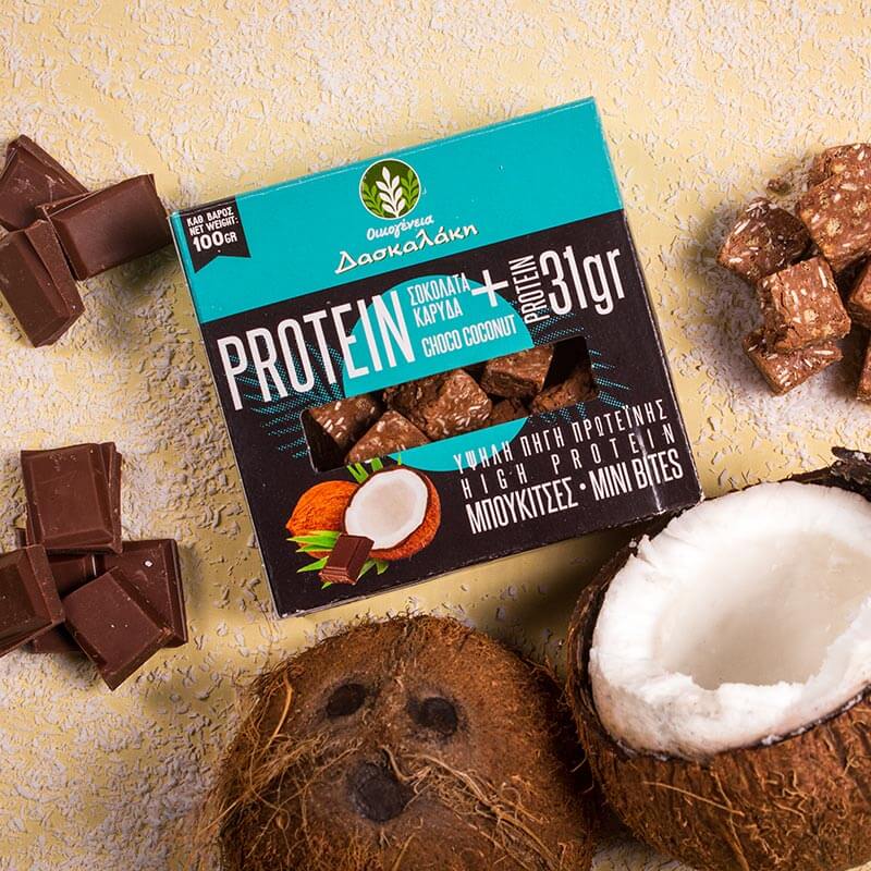 Handmade protein Μini Βites Chocolate Coconut