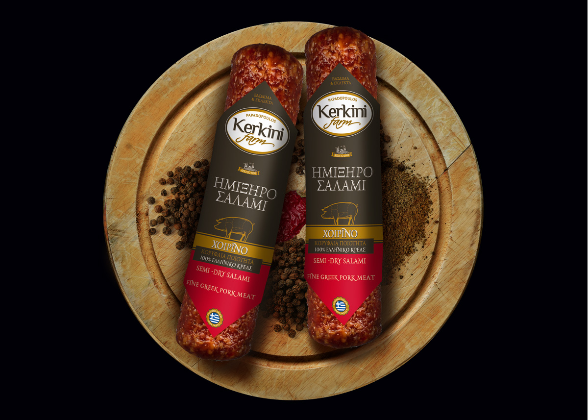 KERKINI FARM  Ημίξηρο Σαλάμι με 100% Ελληνικό Χοιρινό Κρέας 180gr KERKINI FARM  Ημίξηρο Σαλάμι με 100% Ελληνικό Χοιρινό Κρέας 180gr