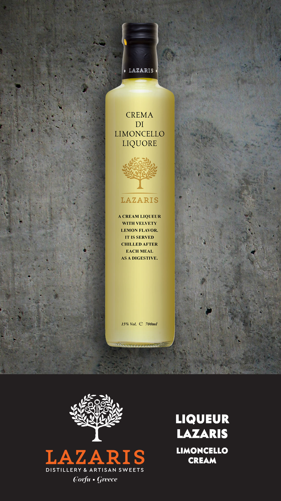 Lazaris Λικέρ Crema di Limoncello