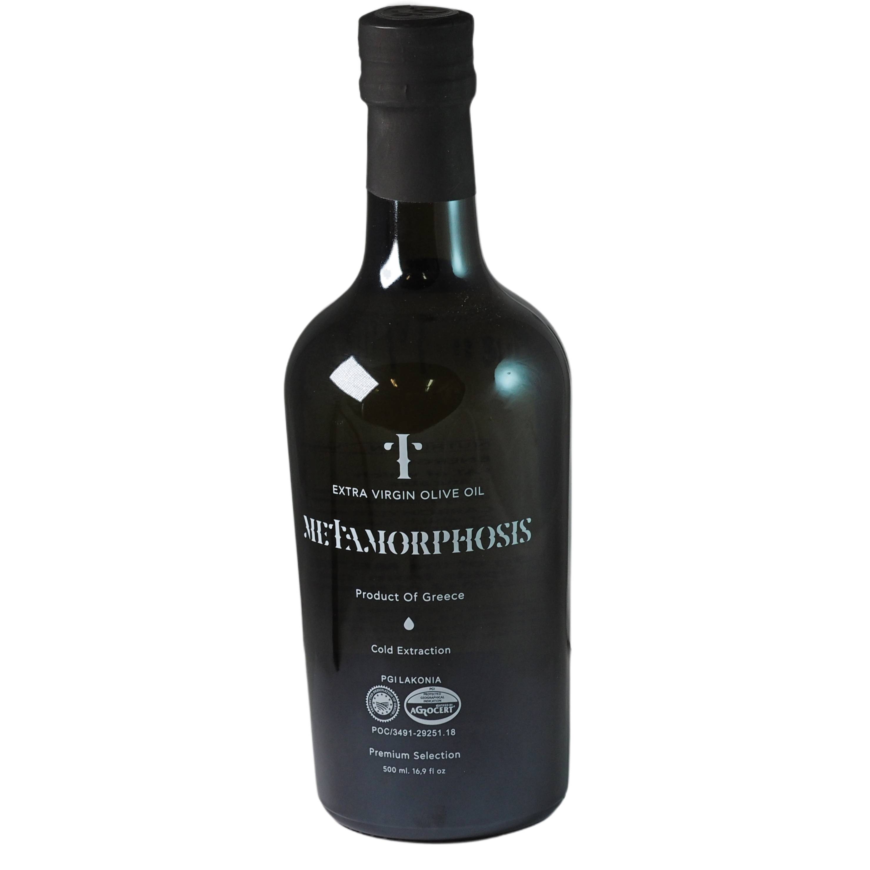 500ml Premium Glass Bottle of Extra Virgin Olive Oil "Metamorphosis"