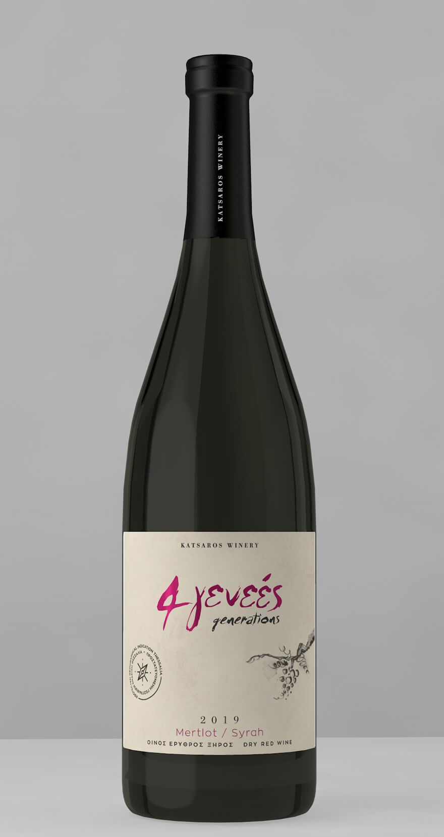 Red Dry Wine PGI ''4 Generations'' Merlot Syrah
