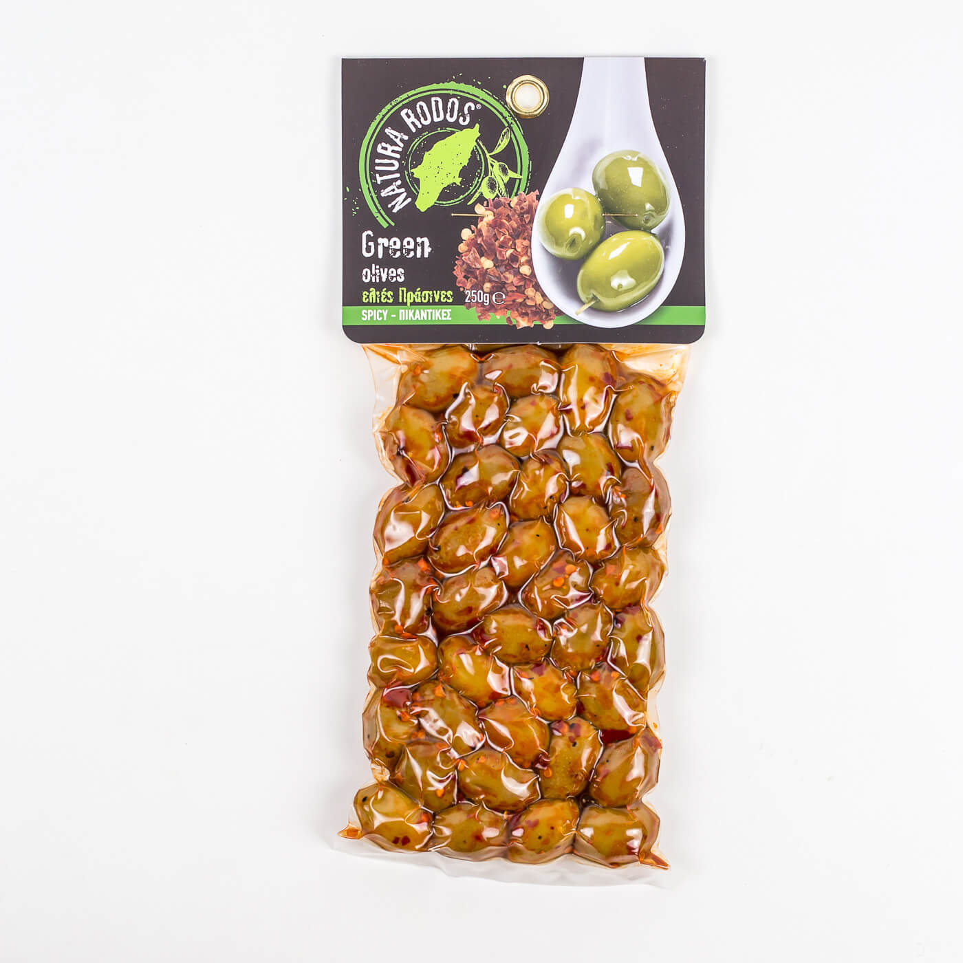 ΕΛΙΕΣ ΠΡΑΣΙΝΕΣ ΠΙΚΑΝΤΙΚΕΣ  250  ΓΡ