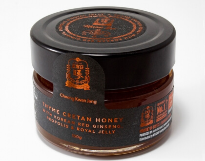 Θυμαρίσιο μέλι Κρήτης με Red Ginseng, Πρόπολη & Βασιλικό Πολτό