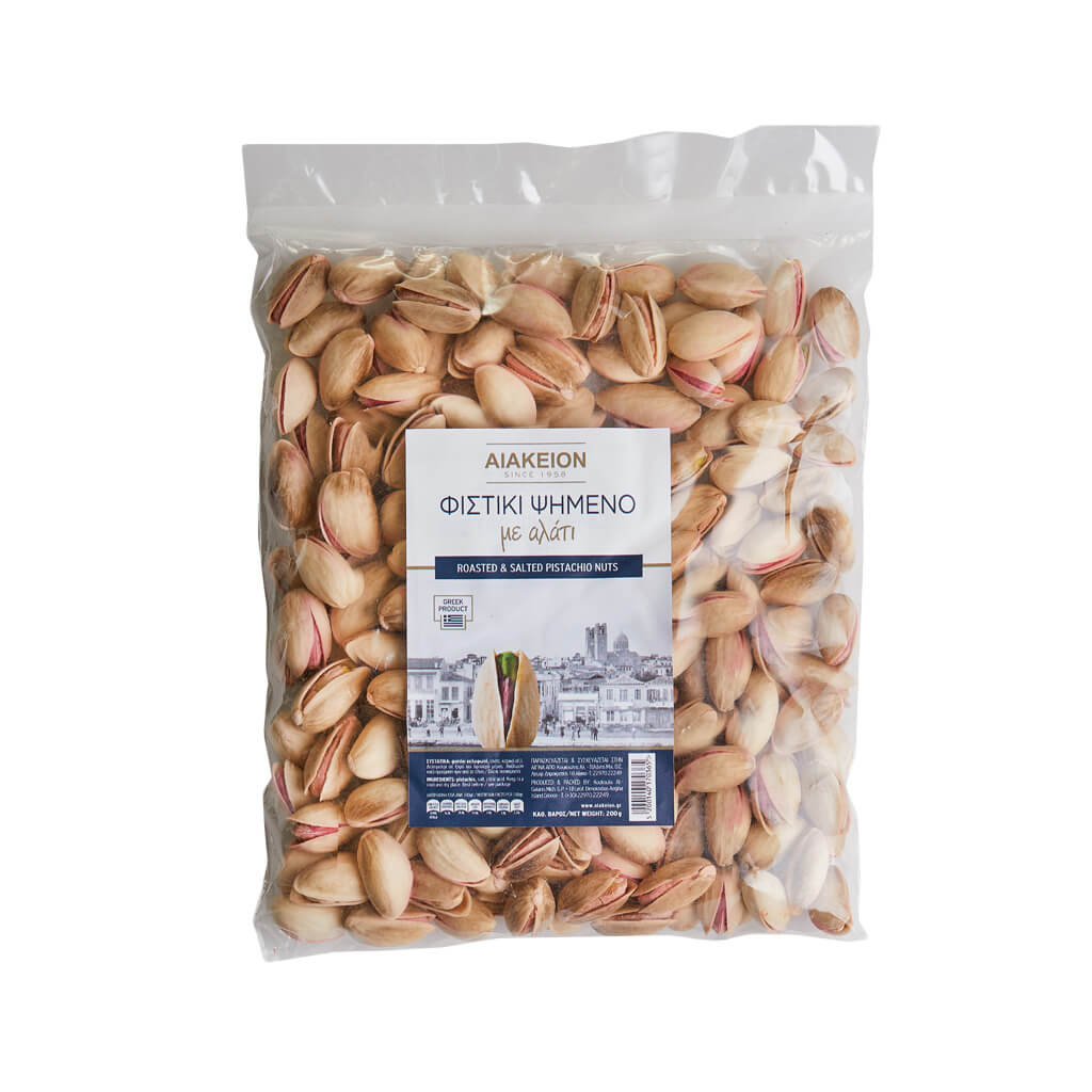 10930 Aiakeion Φιστίκι Ελληνικό Κελυφωτό Αιγίνης Ψημένο με Αλάτι