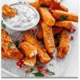 Halloumi sticks with Strawberry