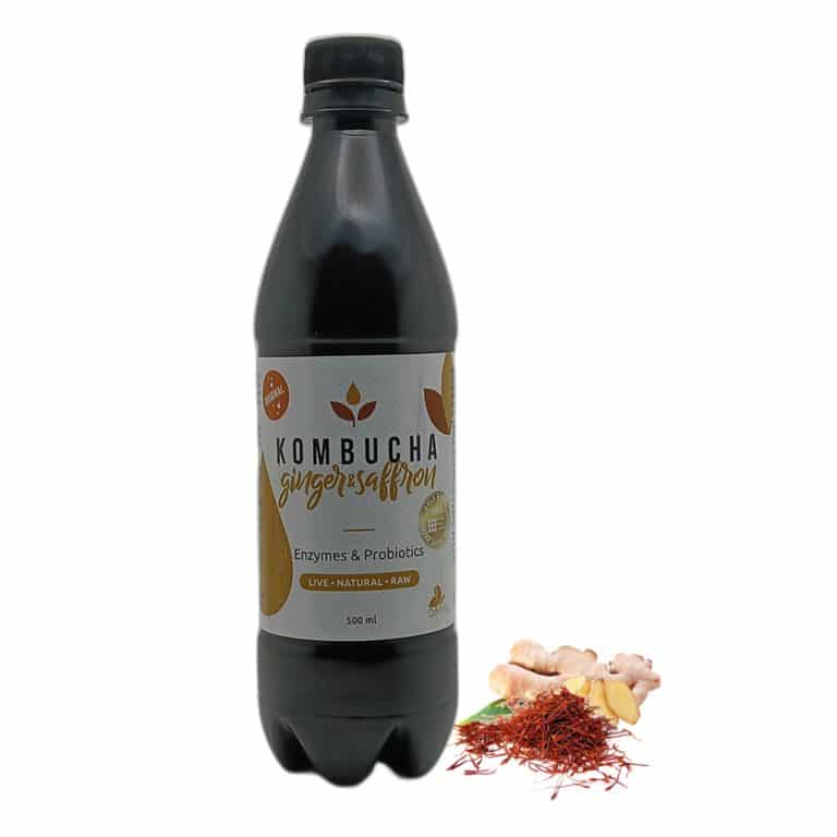 KOMBUCHA 0.5L WITH GINGER & SAFFRON FLAVOR