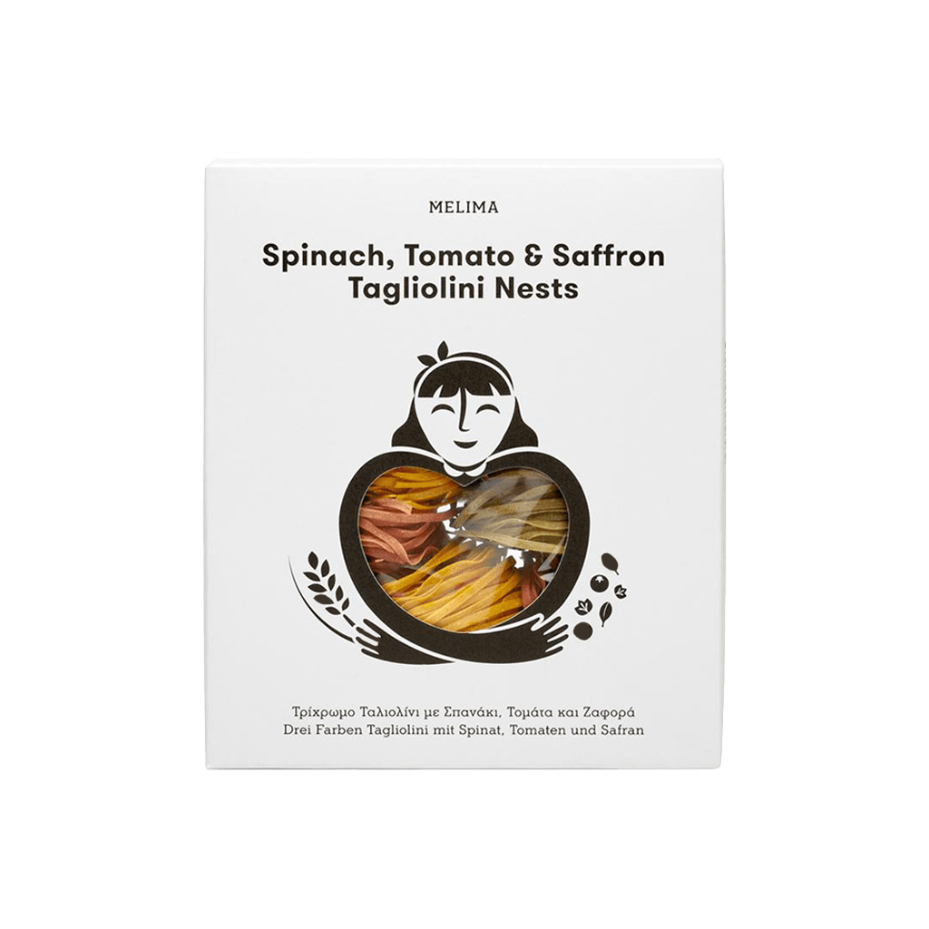 Melima Products Τρίχρωμο Ταλιολίνι με Σπανάκι, Τομάτα & Ζαφορά