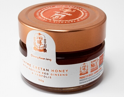 Θυμαρίσιο μέλι Κρήτης με Red Ginseng και Πρόπολη