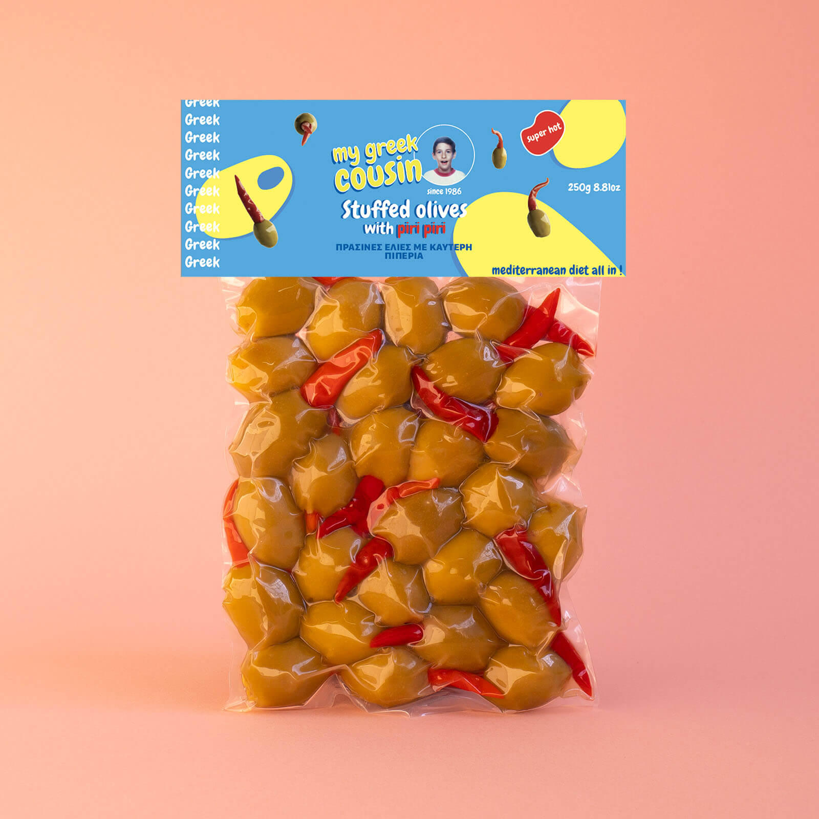 Γεμιστές Ελιές με Piri Piri σε vacuum 250gr