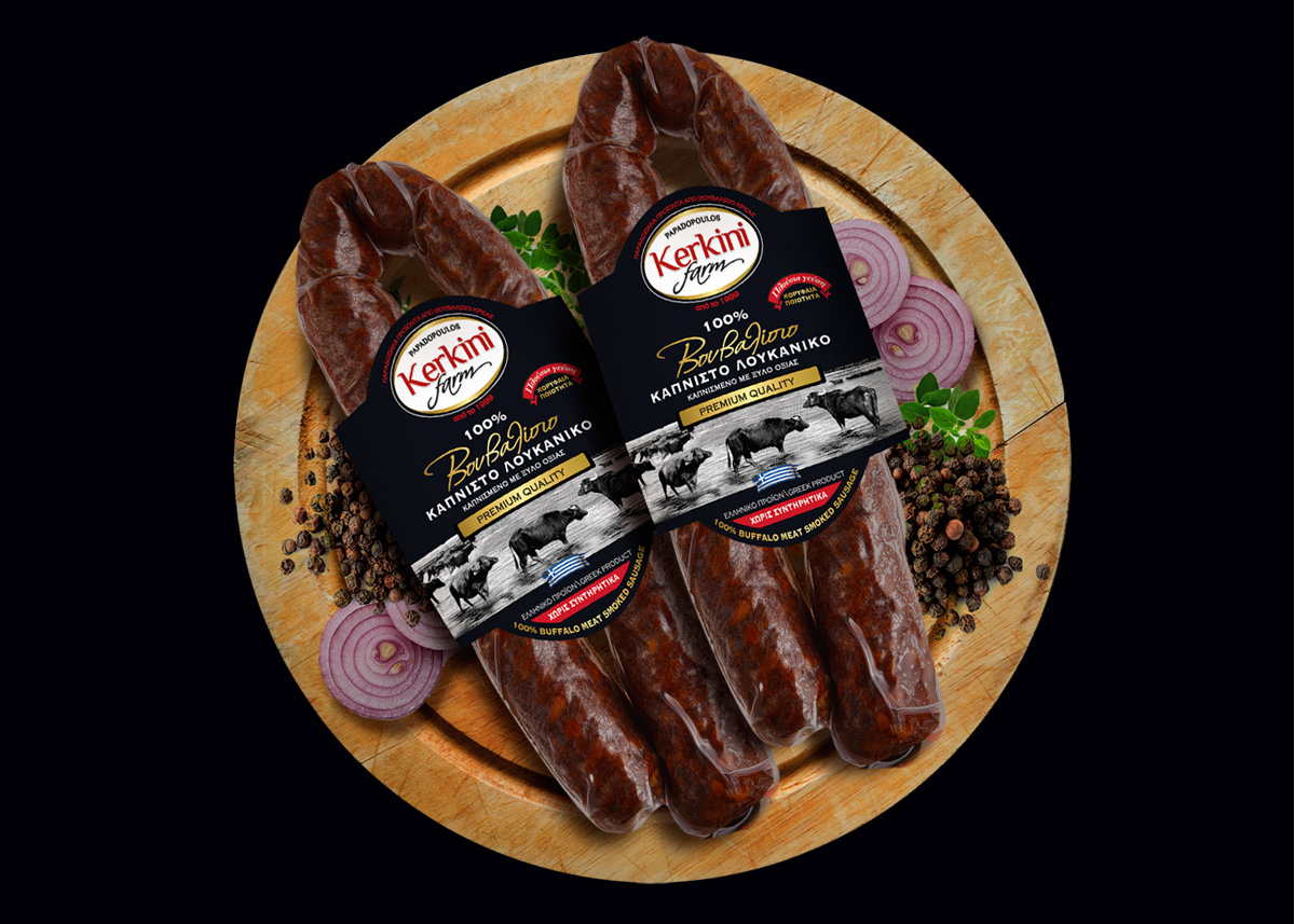 KERKINI FARM - 100% Βουβαλίσιο Καπνιστό Λουκάνικο 200gr KERKINI FARM - 100% Βουβαλίσιο Καπνιστό Λουκάνικο 200gr