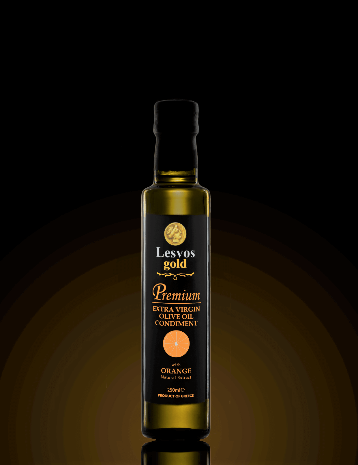 LESVOS GOLD Premium CONDIMENT of Extra Virgin Olive Oil with Orange