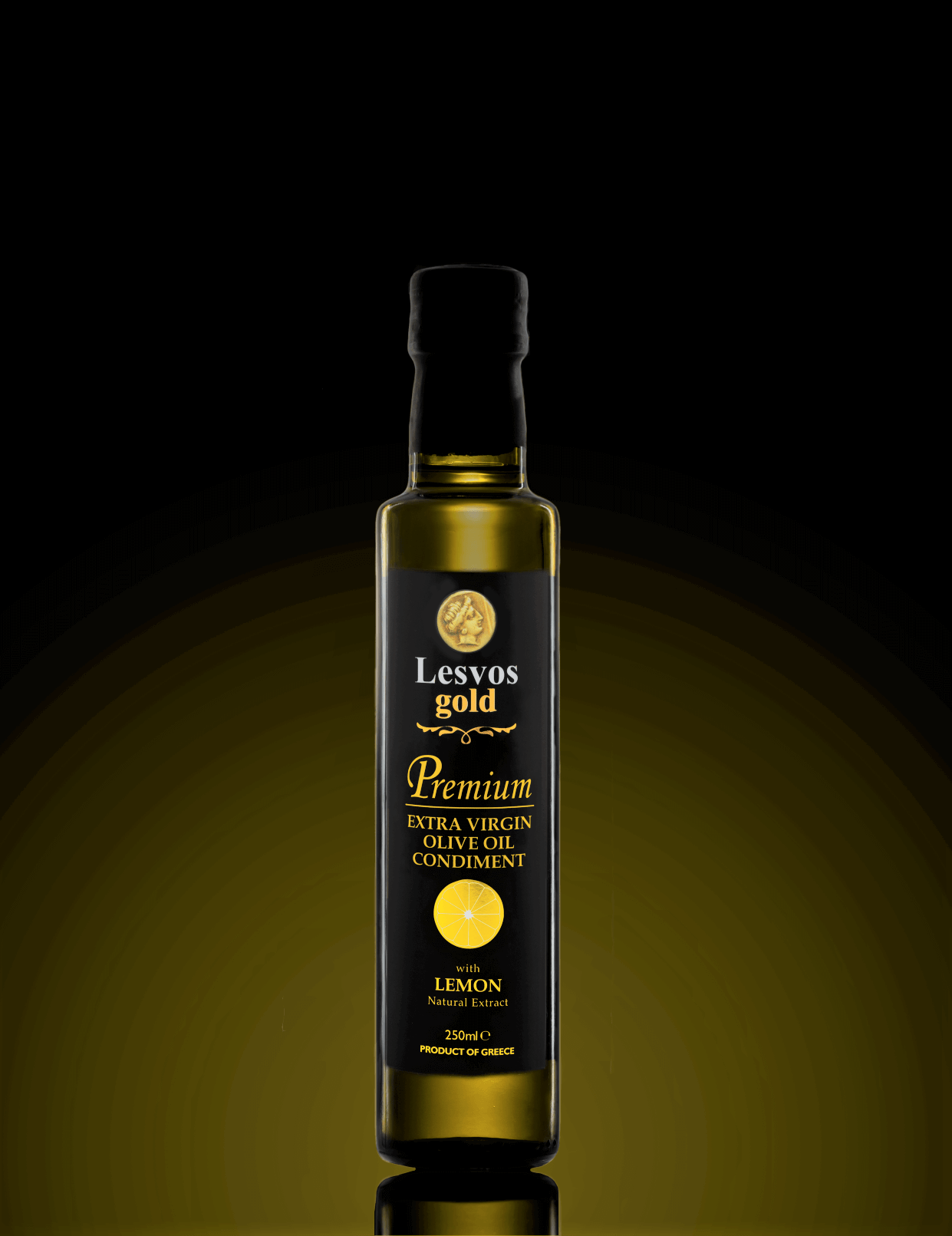 LESVOS GOLD Premium CONDIMENT of Extra Virgin Olive Oil with LEMON
