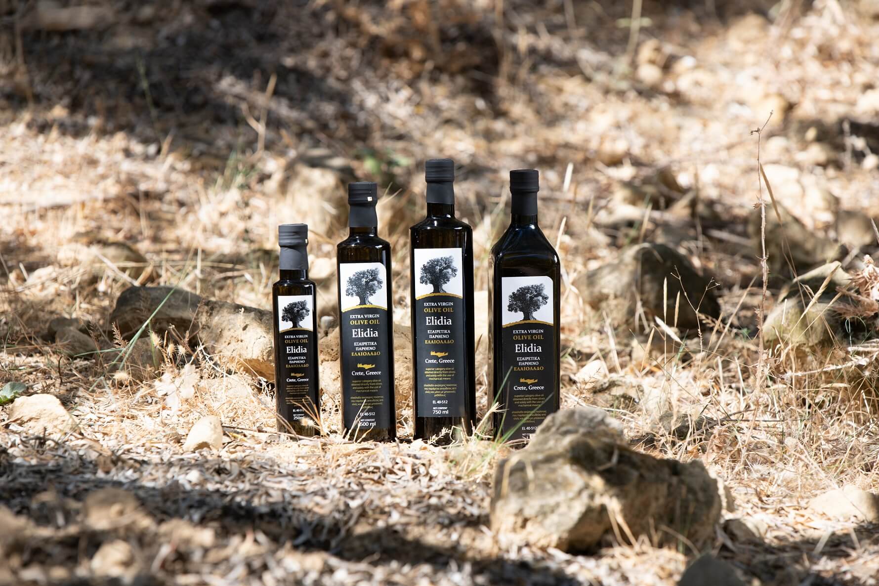 Elidia  extra virgin olive oil glass series